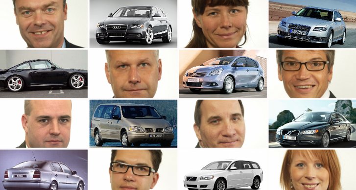 Jonas Sjöstedt, Audi, Volvo, Annie Lööf, Jan Björklund, åsa romson, Jimmie Åkesson, Göran Hägglund, Fredrik Reinfeldt